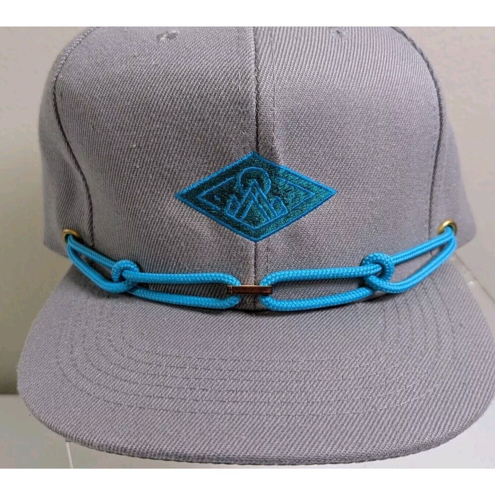 FINDLAY HATS  Snapback Gray Rope Cord Triangle Mtn Logo Hidden Pocket Clean